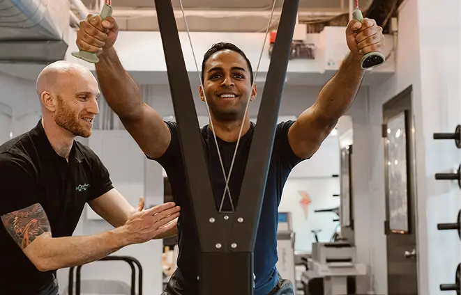 Strength coaching and guided workout session at SportsLab NYC